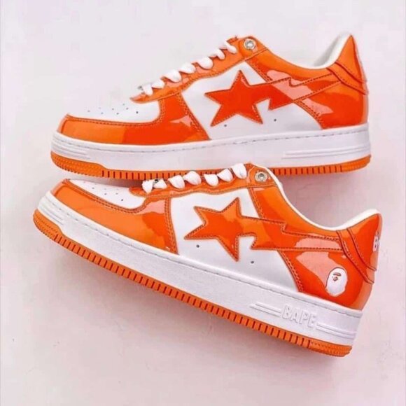 Sneakers Bape Sta White and Orange Men’s Shoes - Picture 4 of 4